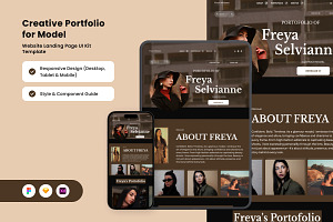 Freya - Model Portfolio Landing Page, a Landing Page Template by twinstd