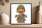 Camo Pumpkin Halloween Sublimation, an Illustration by DreamCafeArt (Thumbnail 2 of 6)