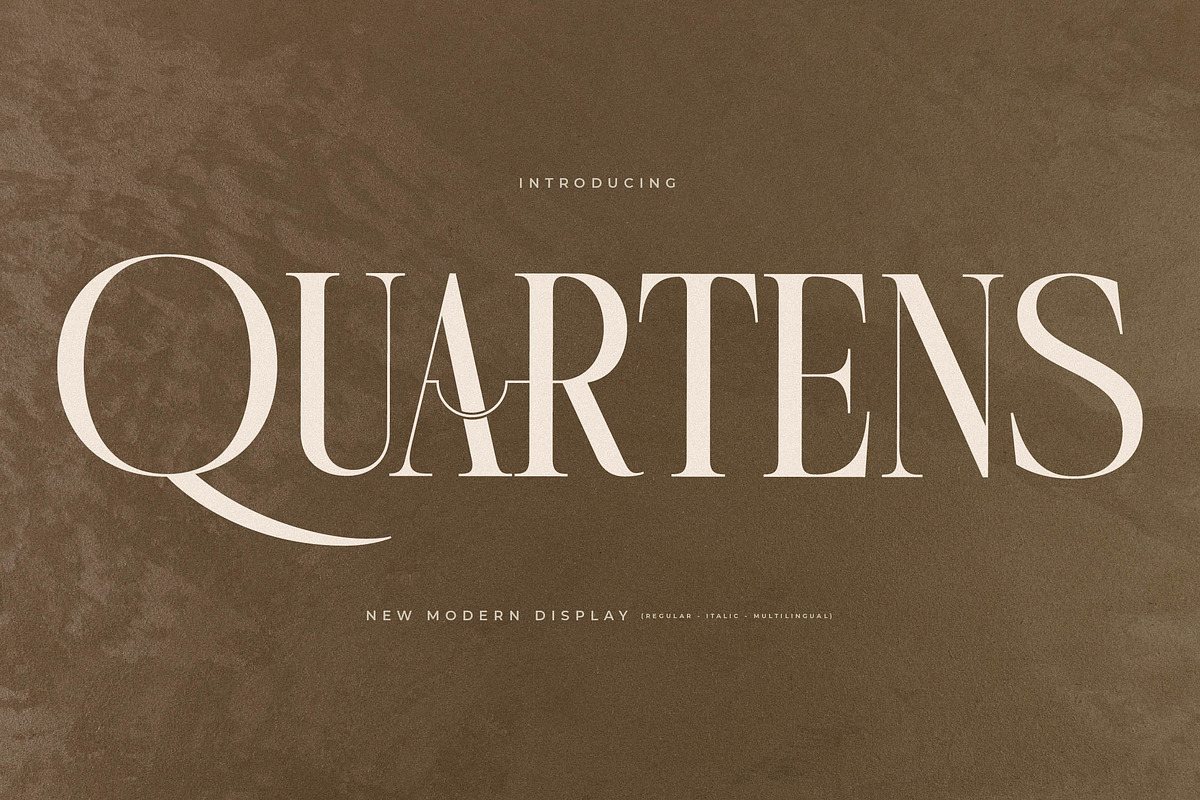 Quartens New Modern Display, a Serif Font by Storytype Studio (Photo 1 of 15)