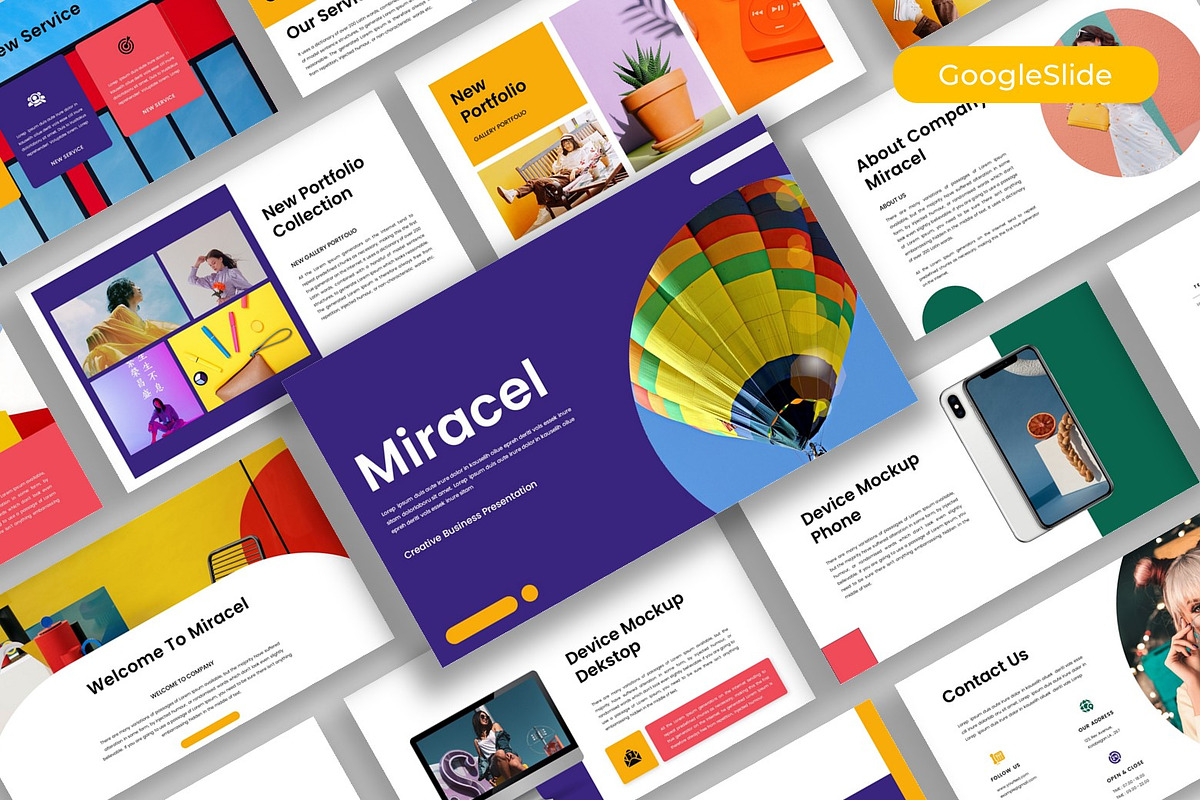Miracel – Creative Google Slide, a Presentation Template by kreatifreya (Photo 1 of 5)