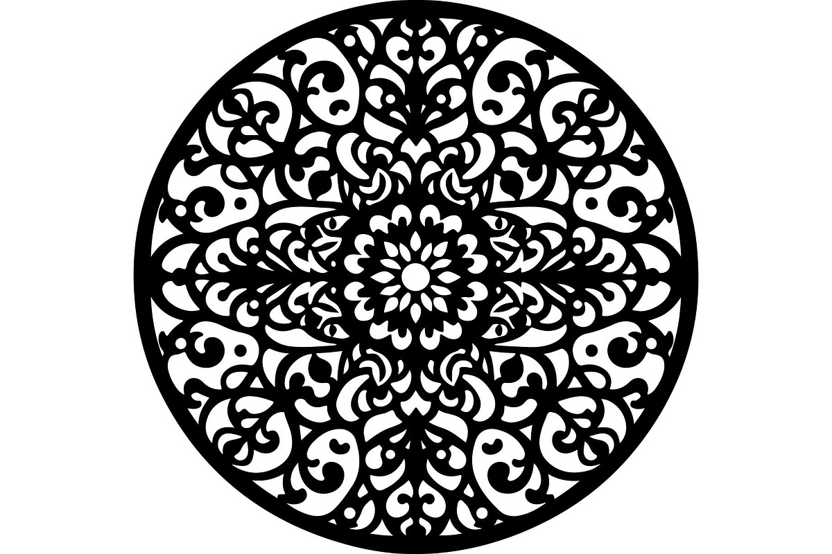 Black Mandala & Nature SVG Bundle, an Object Graphic by Designer_Momina (Photo 7 of 13)