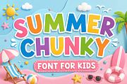 Summer Chunky, a Sans Serif Font by Limited.studio (Thumbnail 1 of 6)