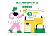 10 Human Resources Illustration, a Person Illustration by denayunebgt (Thumbnail 1 of 4)