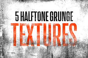 5 Halftone Grunge Textures