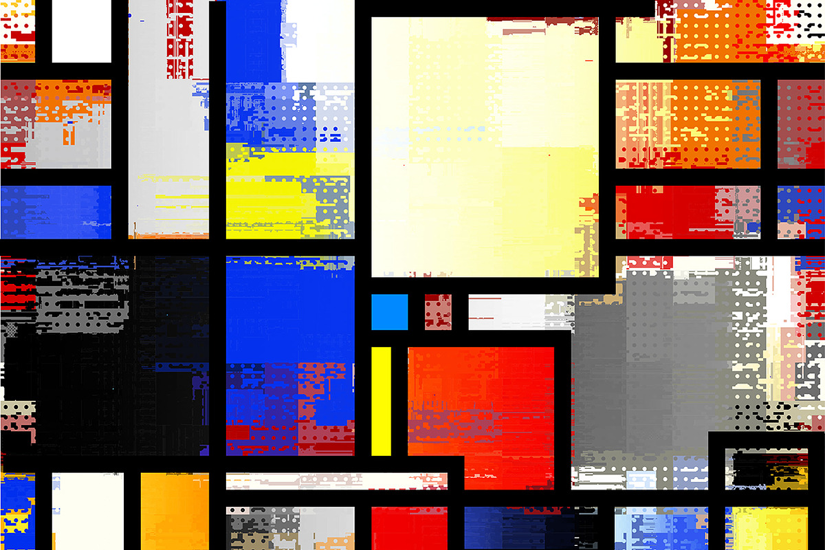 Piet Mondrian style patterns
