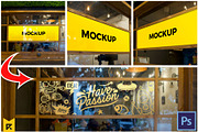 3 Cafe Glass Sticker Decals Mockup, a Product Mockup by MockUpgrade (Thumbnail 1 of 7)