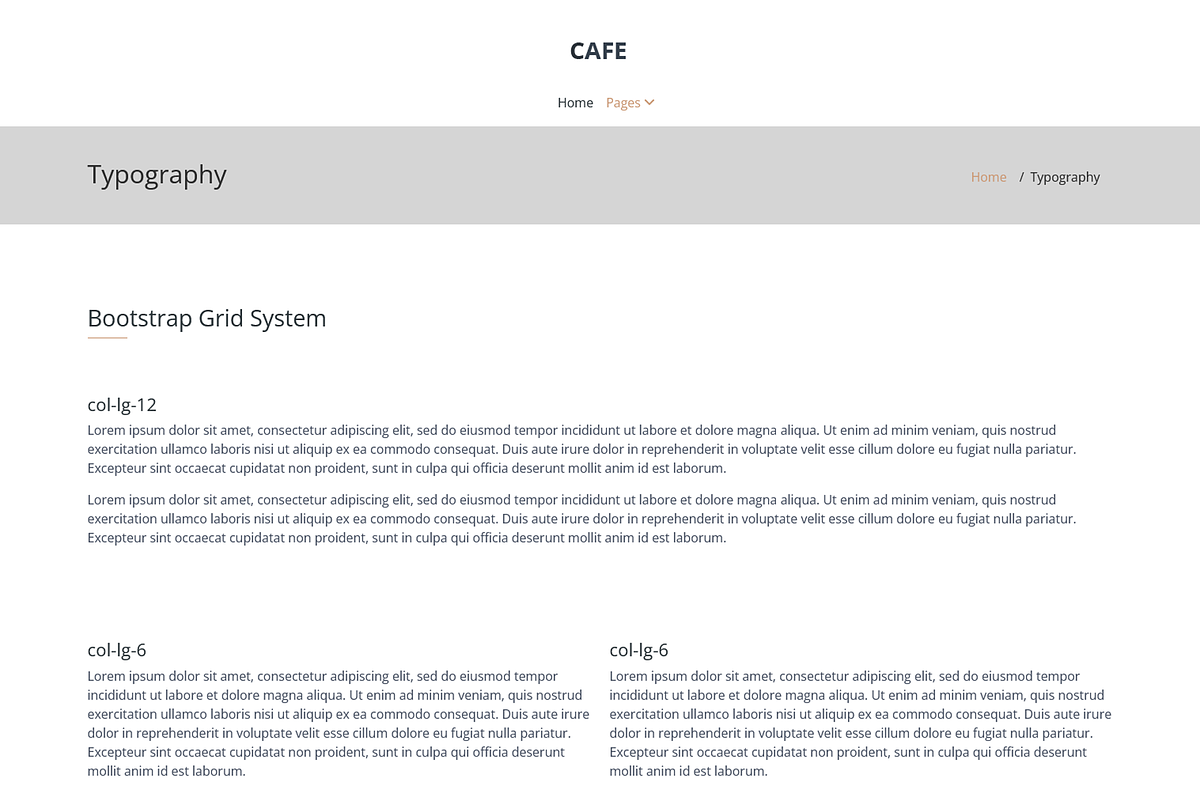 Cafe - Onepage HTML5 Template, a HTML Template by ColorsThemes (Photo 3 of 3)