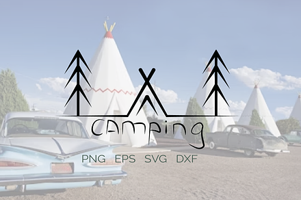 Camping. Sticker