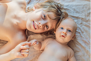 Older and younger baby brothers, a Person Photo by Elizaveta Galitskaya