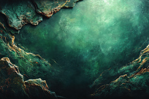 Abstract green textured stone background with glowing edges and, a Holiday Photo by José Manuel Gelpi