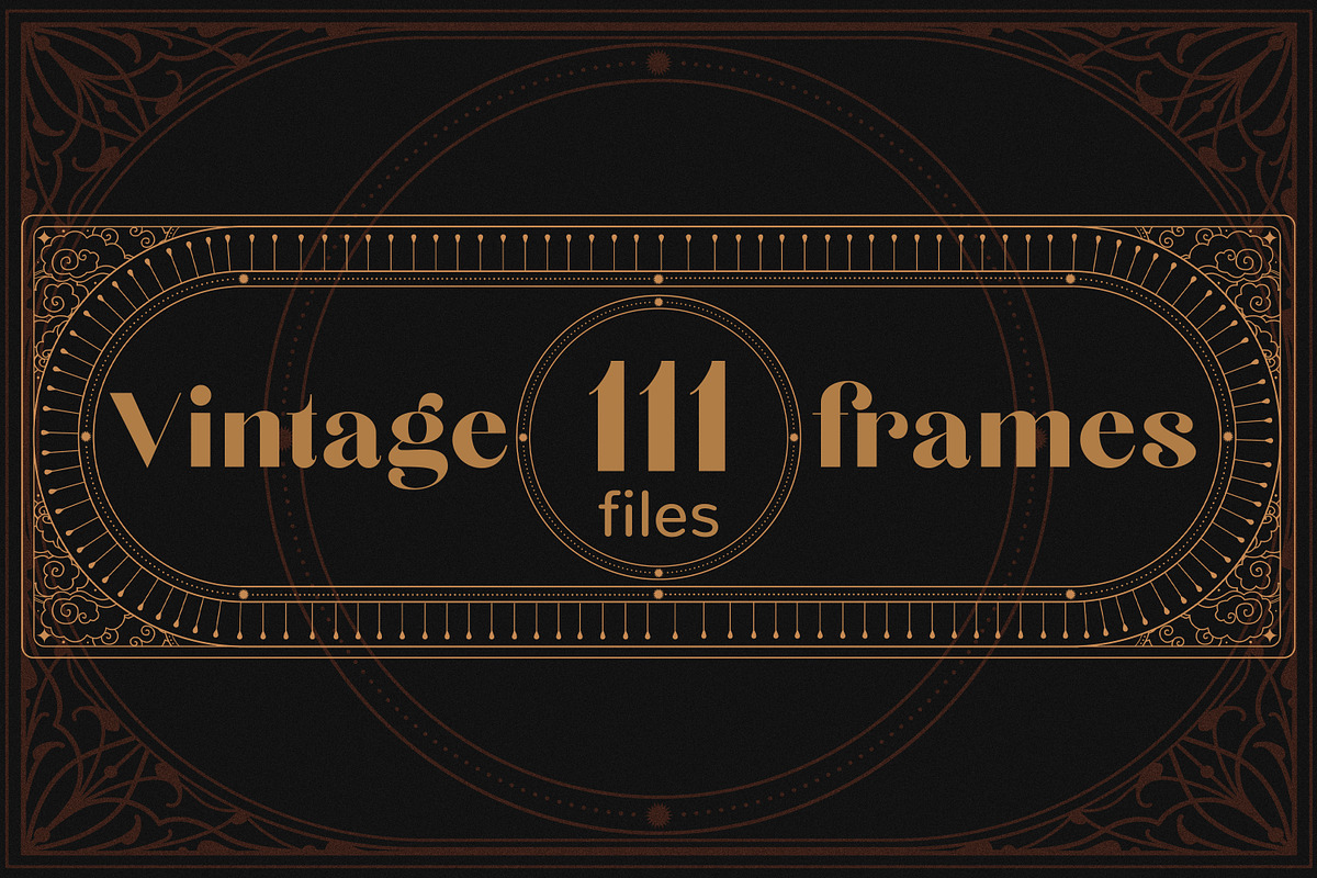 Vector vintage frames, a Background Graphic by Nadia Murash (Photo 1 of 6)