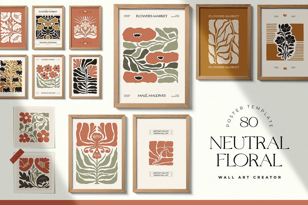 Neutral Floral | Wall Art Collection, an Object Graphic by Leleka.Store (Photo 1 of 18)