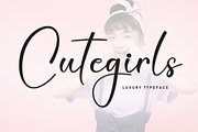 Cutegirls | Script Font, a Handwritten Font by Scratchones (Thumbnail 1 of 8)