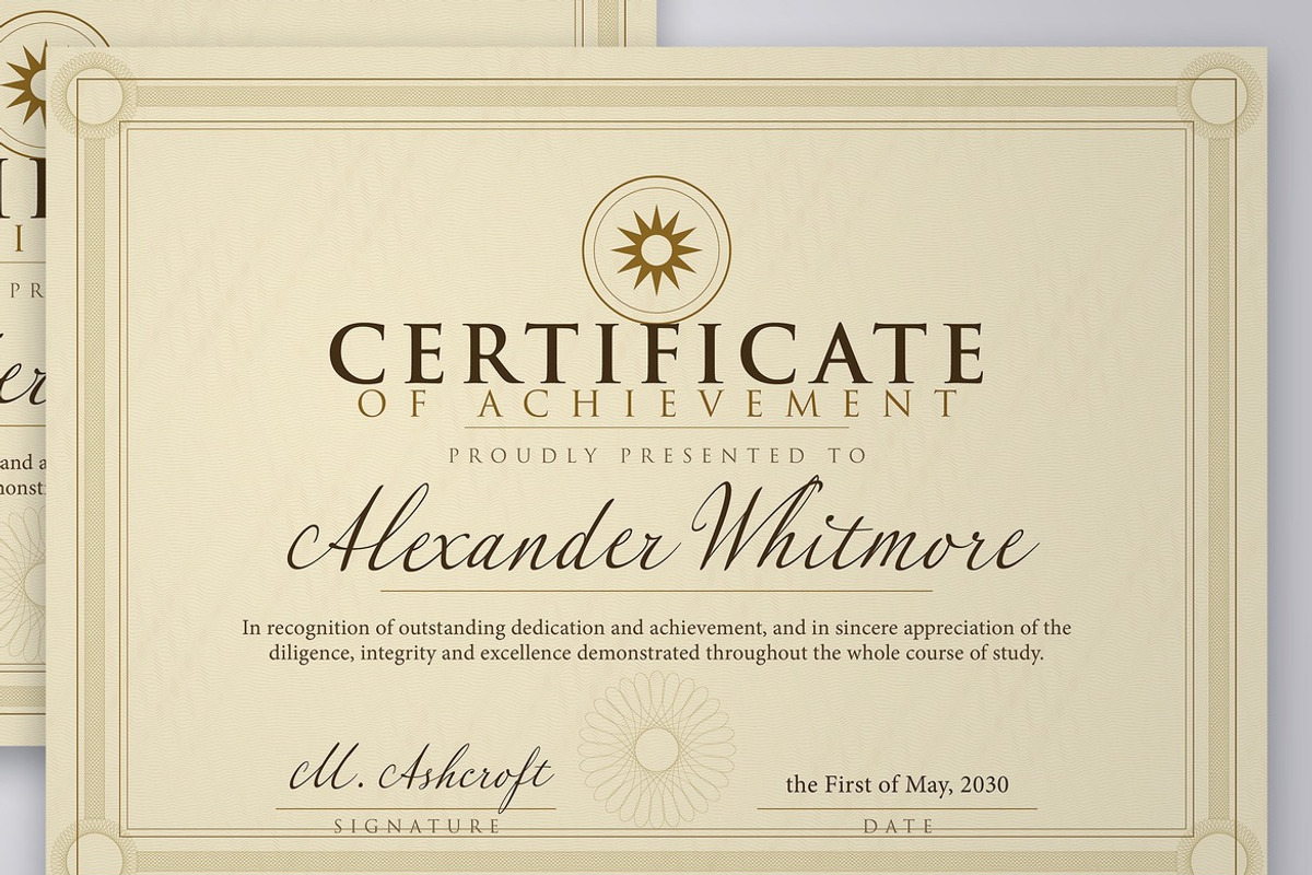 Vintage Parchment Certificate, a Stationery Template by DesignerCandies (Photo 4 of 4)