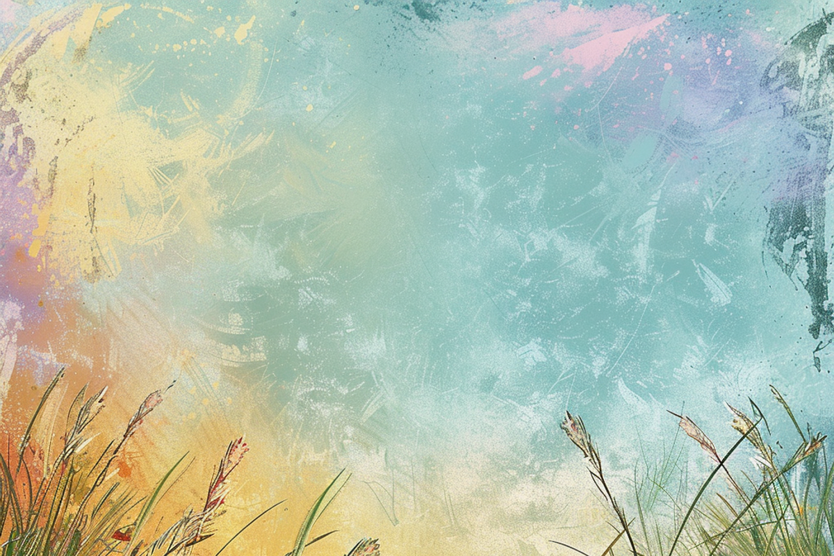 Whimsical Spring Grass and Flowers, a Background Graphic by Printable Treasure (Photo 9 of 9)