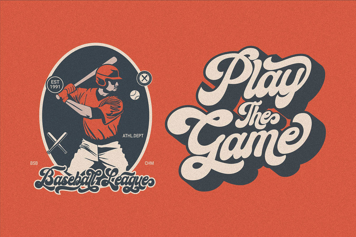 Ginchiest - Retro Bold Script, a Script Font by Ridha-38.lineart (Photo 4 of 14)