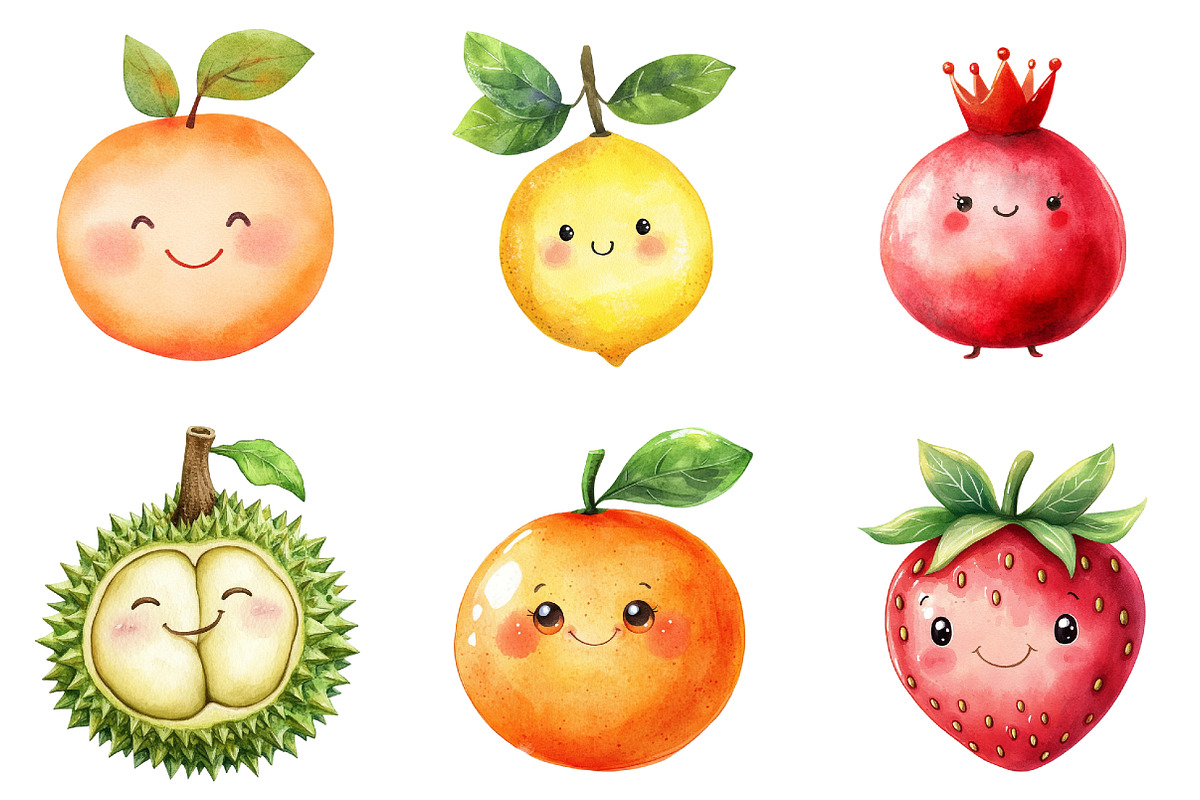 fruit collection Clipart, an Illustration by CitraGraphics (Photo 5 of 5)