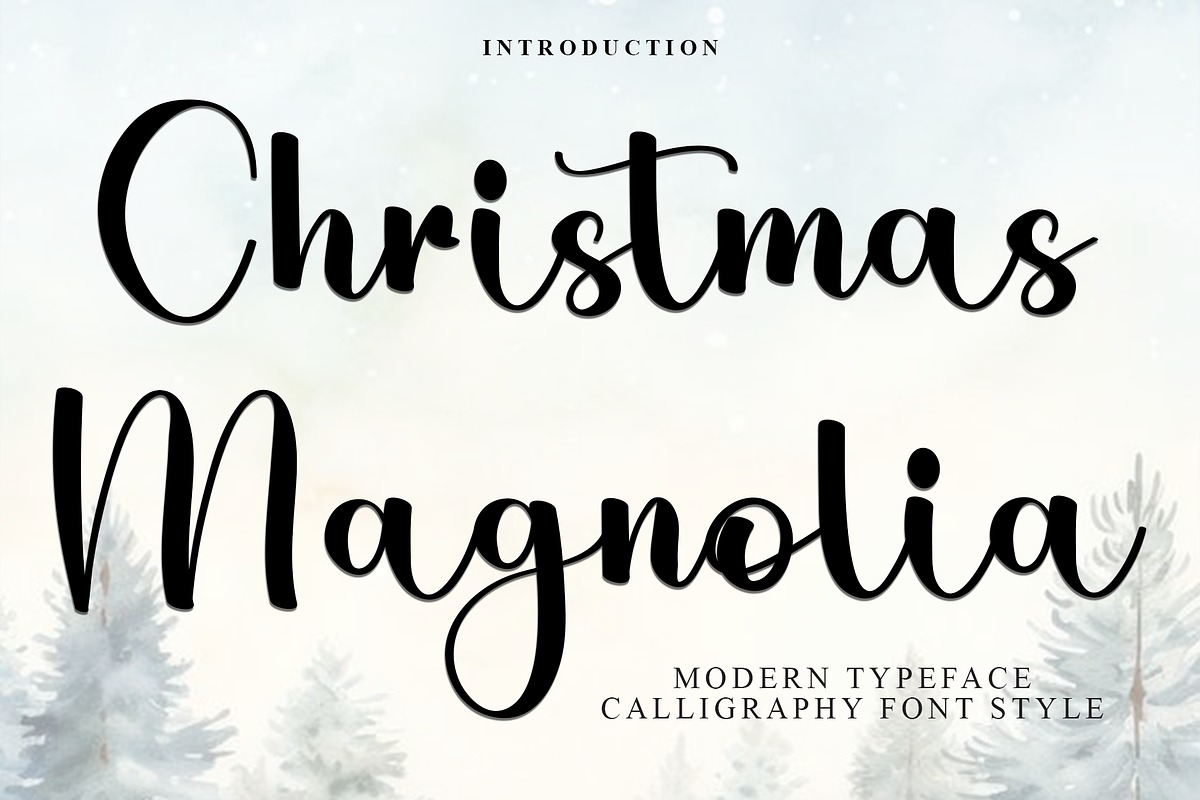 Christmas Magnolia, a Handwritten Font by InermediaSTUDIO (Photo 1 of 8)