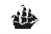 Sailboat, Cargo & Pirate Ship Bundle, an Illustration by hafijul (Thumbnail 6 of 9)