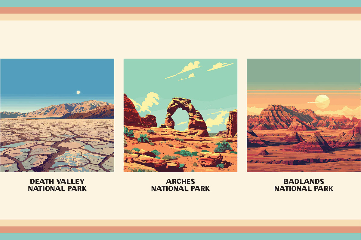 National Park Poster Illustrations, a Decorative Illustration by Vicarel Studios (Photo 14 of 23)