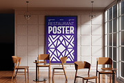 Restaurant Poster Mockup, an Advertising Mockup by Artlogs x Modaldesain (Thumbnail 3 of 3)