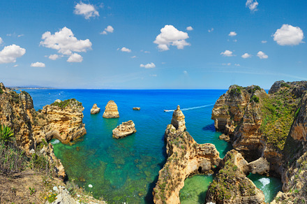 Ponta da Piedade (group of rock formations along coastline of La, a Nature Photo by YuriyB