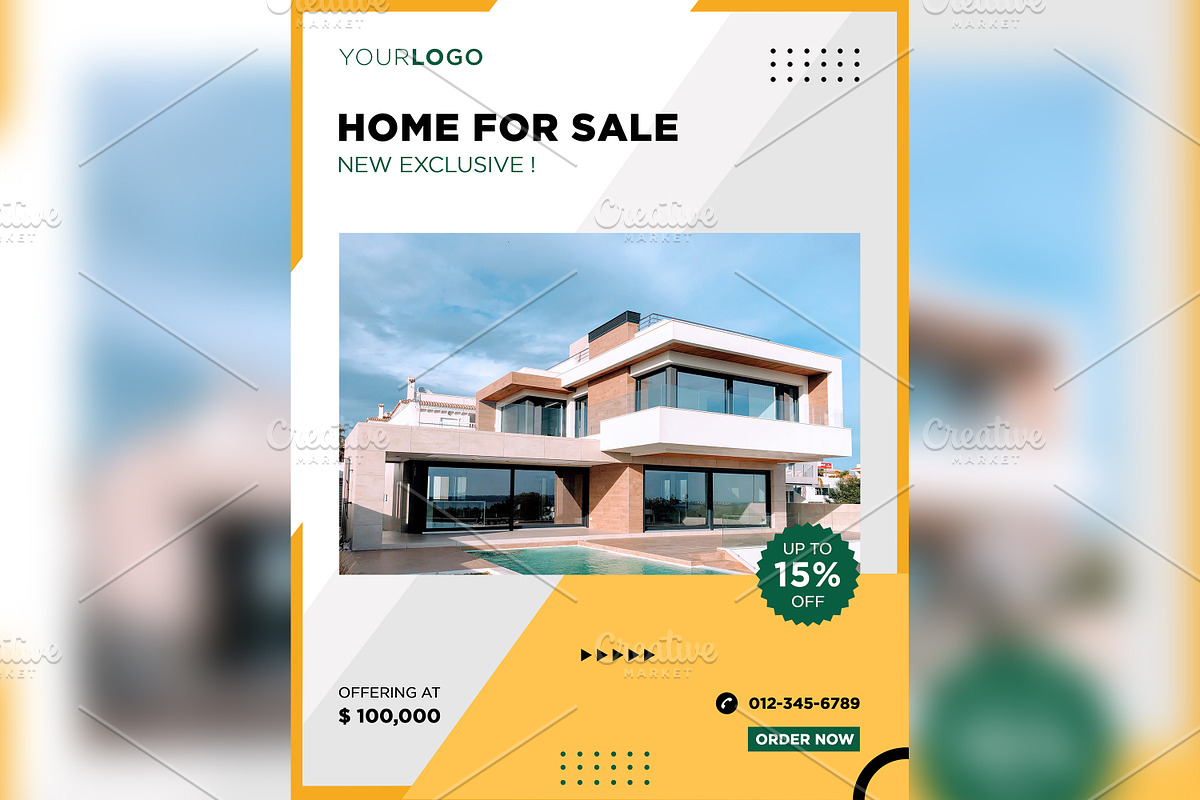 Real Estate Social Media Poster 05, a Presentation Template by shahsoft (Photo 2 of 2)