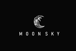 simple minimalist moon logo design, a Branding & Logo Template by Maylianaw28