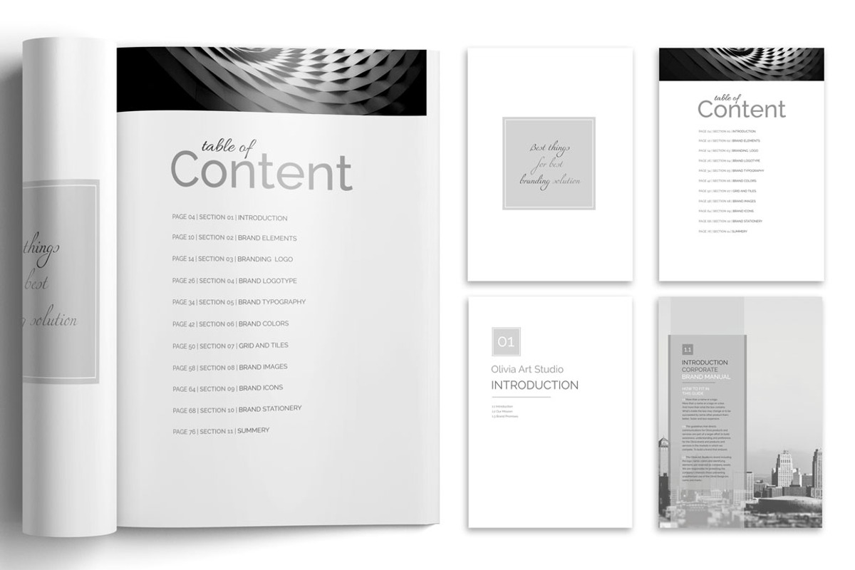Save 30% - OLIVIA Branding Bundle, a Brochure Template by Typography Prime (Photo 4 of 13)