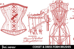 Corset & Dress Form Patent Brushes 2