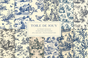 Toile De Jouy Print Design Patterns