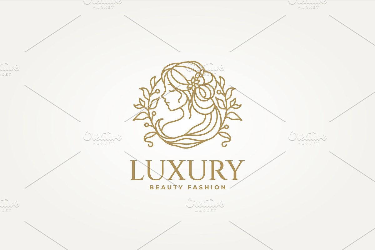 natural beauty line art label logo, a Branding & Logo Template by Blazybone