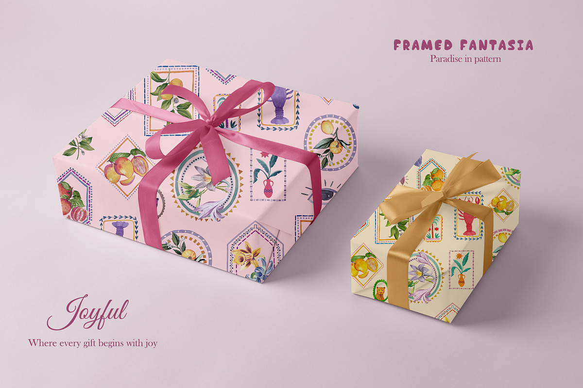 Framed Fantasia Prints & Patterns, a Pattern Graphic by GND ART STUDIO (Photo 7 of 8)