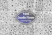 Doodles Flower Coloring Page, a Graphic by Forhadx5 (Thumbnail 1 of 10)