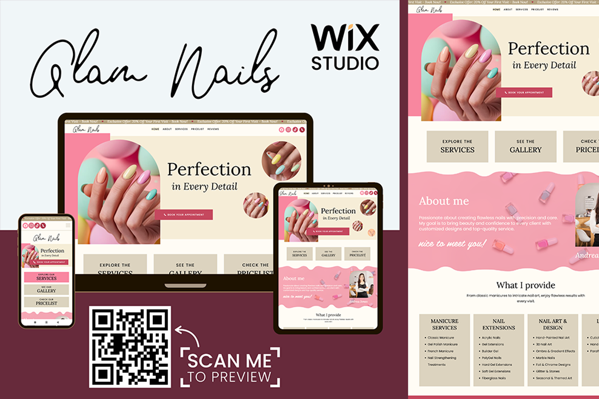 Nail Studio - Website Studio Website preview 2