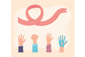 human rights, hands up, an Object Illustration by studiogstock