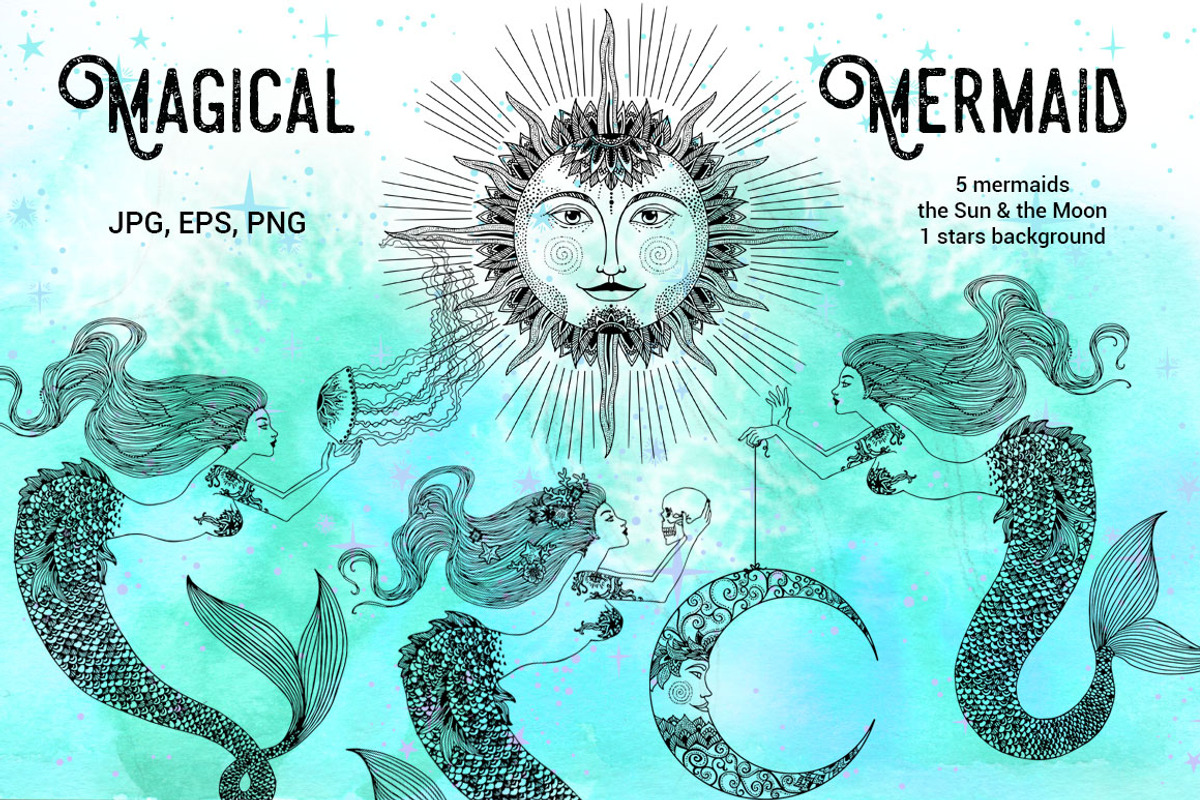 Magical Mermaid, a Decorative Illustration by Anastasia (Photo 1 of 5)