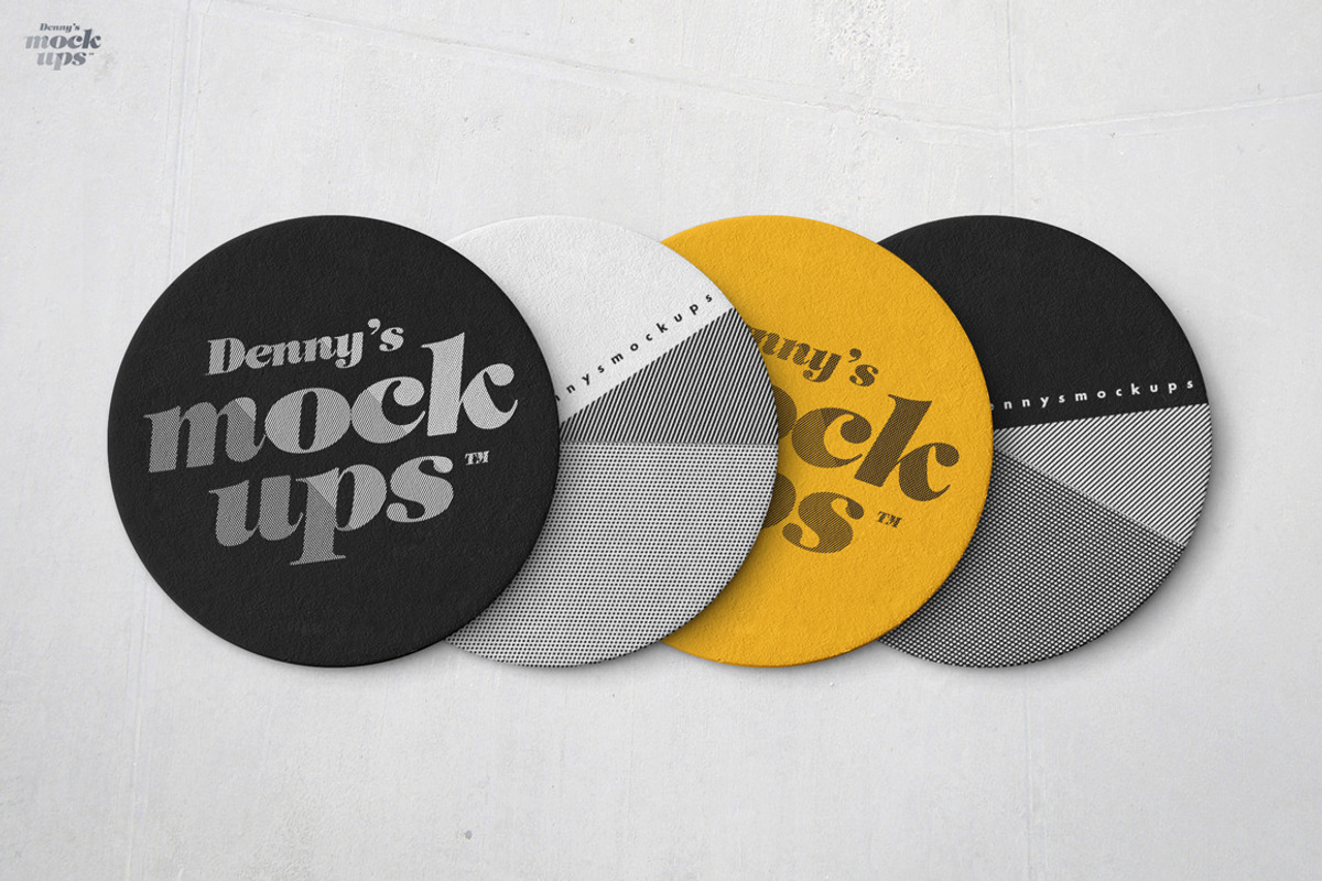 Circular Coaster Mockup, a Product Mockup by Denny's Mock-ups (Photo 5 of 9)