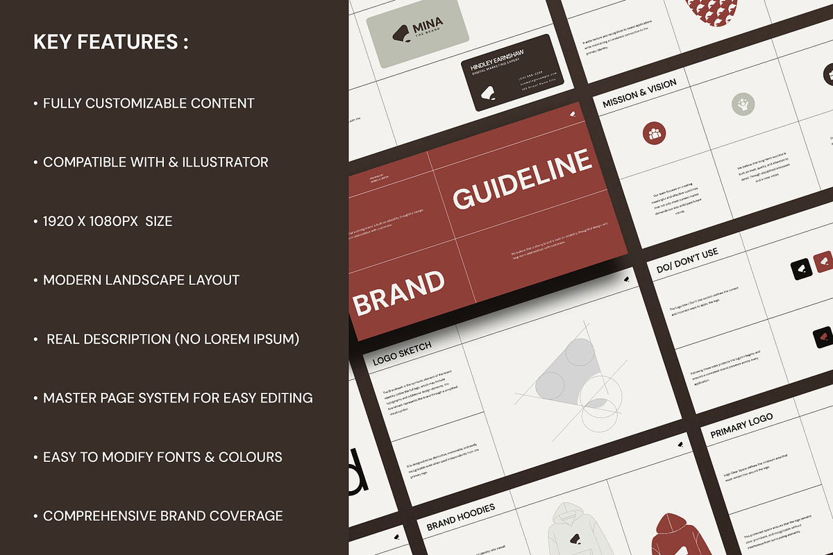 MINA | Brand Guideline Figma & Canva, a Branding & Logo Template by Artisan Vibes (Photo 6 of 11)