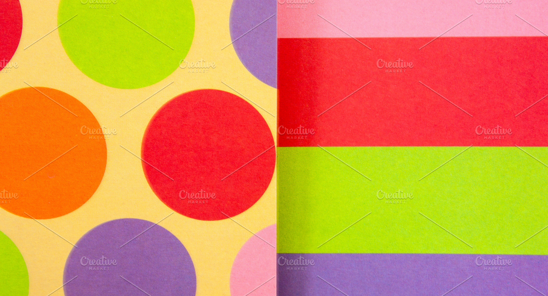 Polka Dots Stripes Colour Background, a Background Photo by THP Creative