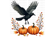 Crow and Pumpkin Scenes, an Animal Illustration by Bloom Craft Creations (Thumbnail 8 of 12)