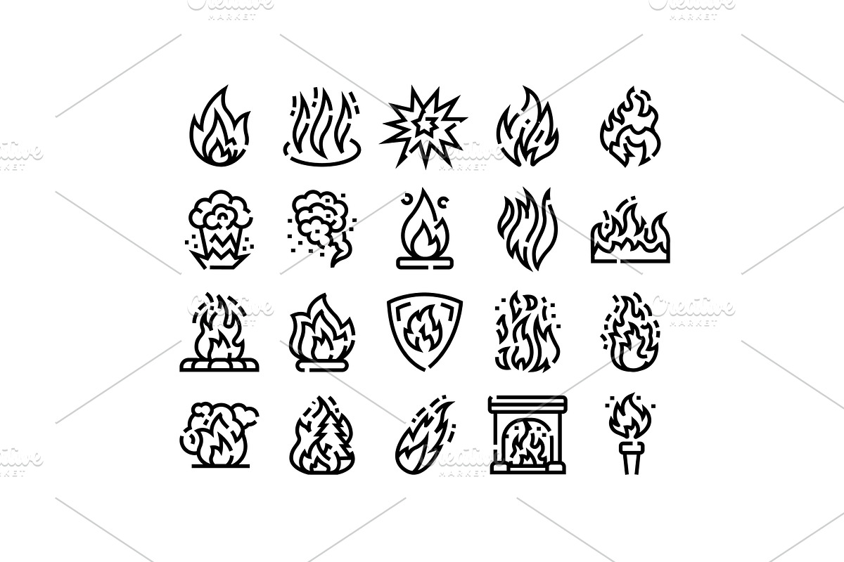 Fire flame heat burning explosion, an Object Illustration by pikepicture