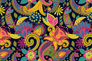 3 Floral Indian patterns, a Pattern Graphic by Sunny_Lion (Thumbnail 3 of 3)