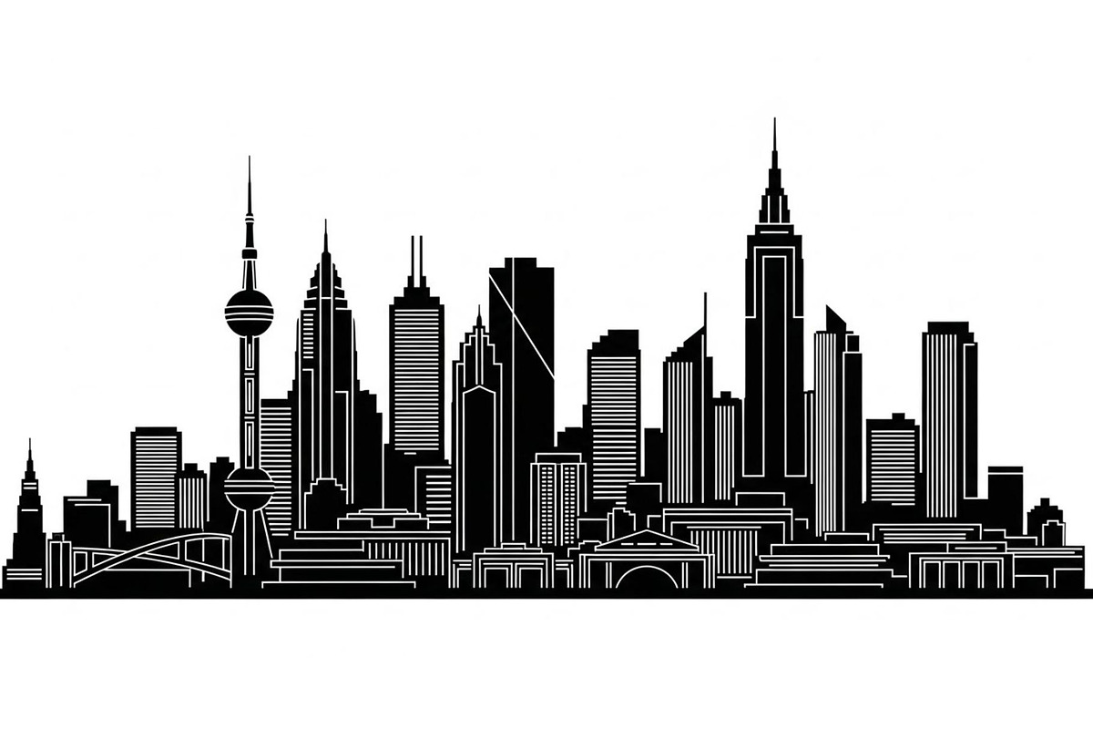City Skyline Silhouette Bundle, an Illustration by jahid234 (Photo 15 of 41)