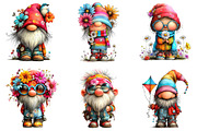 Whimsical Summer Gnome Clipart, an Illustration by DreamArtGraphic (Thumbnail 3 of 4)