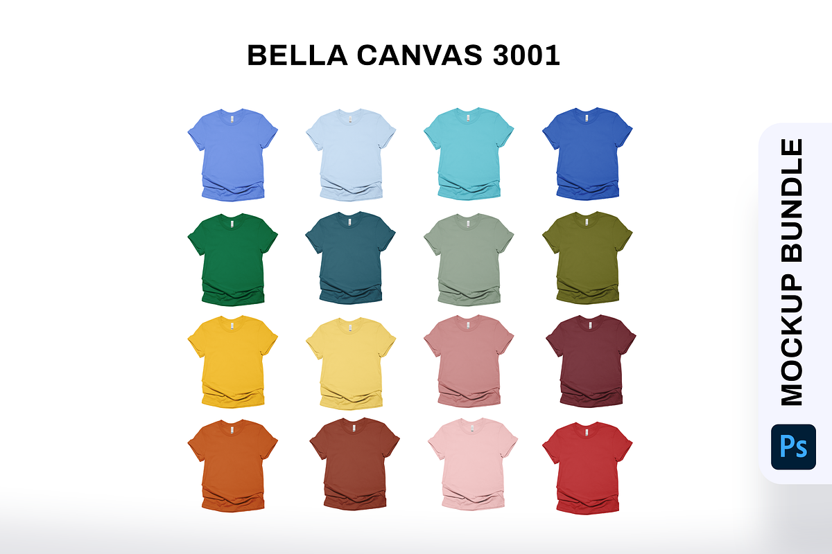 Bella 3001 shirts Mockups Bundle, a Shirt Mockup by creativsupply (Photo 1 of 6)