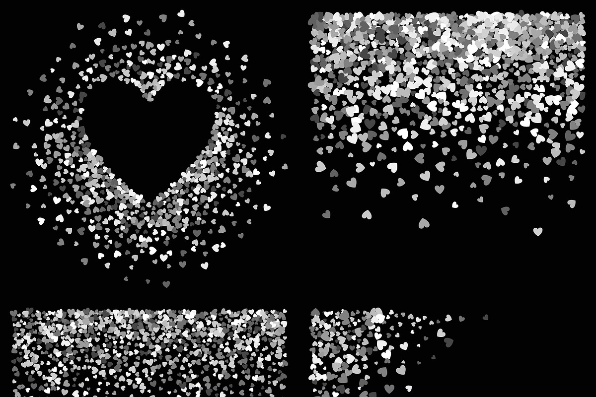 Silver hearts collection, a Pattern Graphic by ekmelica (Photo 11 of 12)