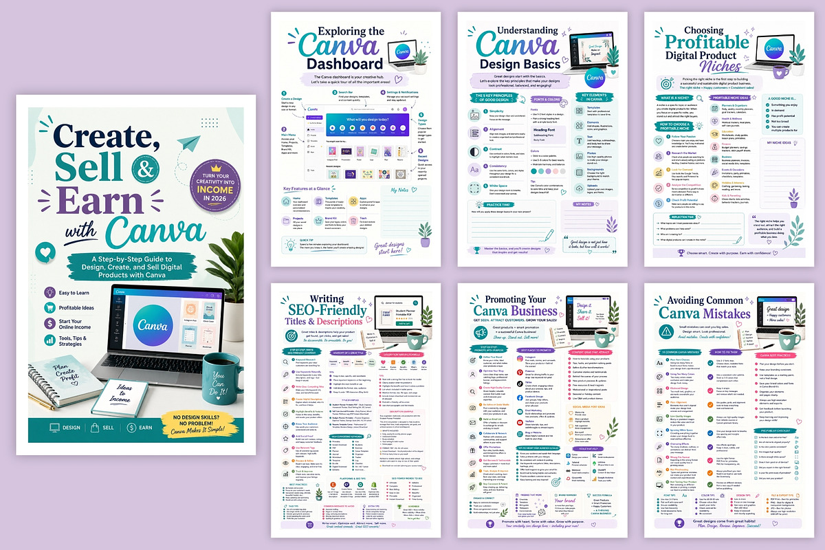 Create, Sell & Earn with Canva, a Stationery Template by Designmela01 (Photo 5 of 6)
