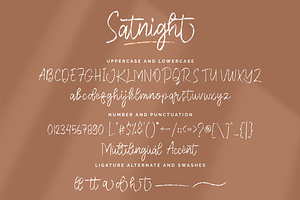 Satnight Brush Font