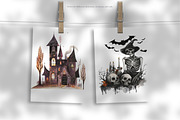 watercolor halloween clipart set, a Decorative Illustration by Patishop Art (Thumbnail 6 of 6)